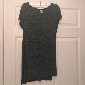 grey marled tunic with slit